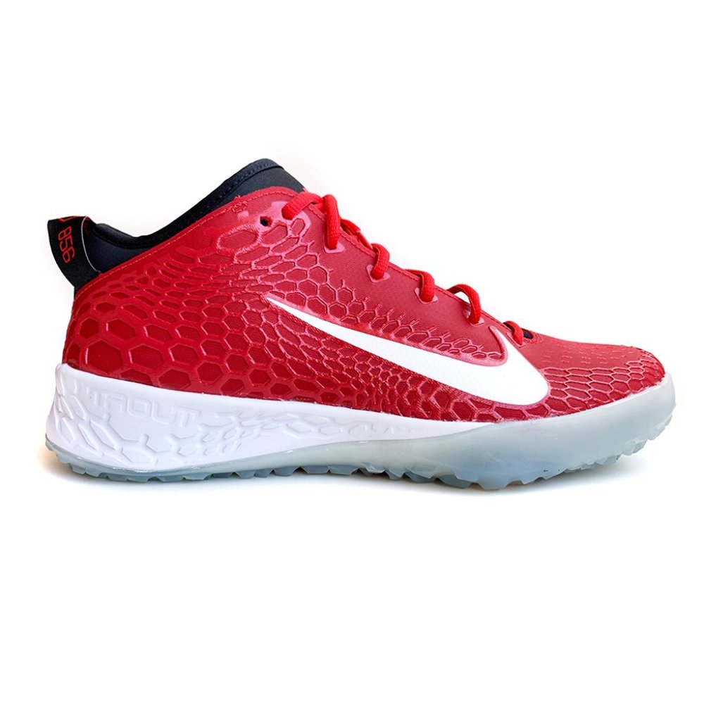 Nike Force Zoom Mens 11 M Red Baseball Turf Shoes